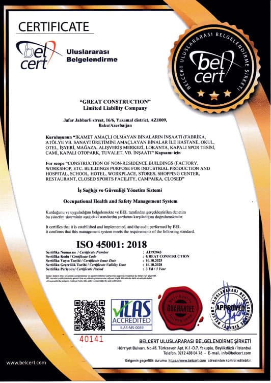 ISO 45001:2018 sertifikatı — bel cert